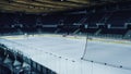 Empty Professional Ice Hockey Arena with Turned on Lights. Big Royalty Free Stock Photo