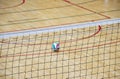 Empty professional volleyball court