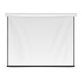 Empty Projection screen. Blank Presentation board. Blank whiteboard for conference isolated on white background. Vector illustrati Royalty Free Stock Photo