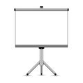 Empty Projection screen, Presentation board, blank white board for conference. Stand Banner Or Lightbox. Illustration Isolated On