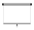 Empty Projection screen, Presentation board, blank white board for conference. Stand Banner Or Lightbox. Illustration Isolated On