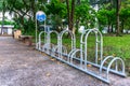 Bicycle parking in the park