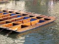 Empty Punts On The River Cam Royalty Free Stock Photo