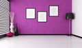 Empty purple interior Royalty Free Stock Photo