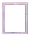 Empty purple and silver painted wood picture frame