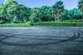 Empty racing track road and woods Royalty Free Stock Photo