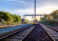 Empty Rail Railway Royalty Free Stock Photo