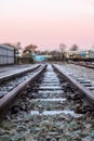 Empty Rail Railway Royalty Free Stock Photo