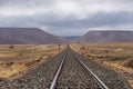 Empty railroad in Namibia