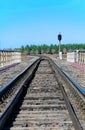 Empty railroad track