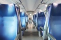 Empty railway carriage. Royalty Free Stock Photo