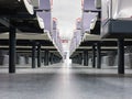 Empty railway carriage in train of Barcelona, empty wagon, Spain Royalty Free Stock Photo