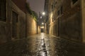 Rainy street by night