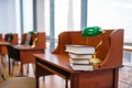 Empty reading room, interior of university library