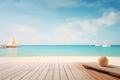 Empty ready for your product display montage. summer vacation background concept Royalty Free Stock Photo