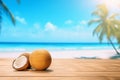 Empty ready for your product display montage. summer vacation background concept Royalty Free Stock Photo