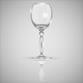 Empty Realistic Glass Isolated on mirror Vector Royalty Free Stock Photo