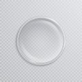 Empty realistic petri dish isolated on transparent background. Royalty Free Stock Photo