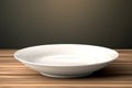 Empty realistic white bowl plate. Generative AI Royalty Free Stock Photo