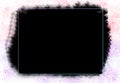 Empty Rectangle Frame With Black Mask On White Sprinkle Background Template-For Banner, Poster, Card & Photo Frame