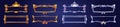 Empty rectangle game frames in medieval style Royalty Free Stock Photo