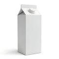 Empty rectangular carton standing upright on a plain background Royalty Free Stock Photo