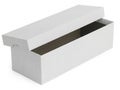 Empty rectangular storage box with open lid Royalty Free Stock Photo
