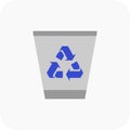 Empty recycle bin icon. Trash can. Deleted files. Dustbin. Royalty Free Stock Photo