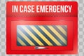 Empty red box with in case of emergency Royalty Free Stock Photo