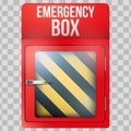 Empty red box with in case of emergency Royalty Free Stock Photo