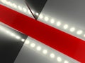Empty red carpet, fashion runway illuminated Royalty Free Stock Photo