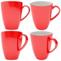 Empty red ceramic mug Royalty Free Stock Photo