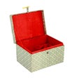 Empty red Chinese gift box isolate Royalty Free Stock Photo