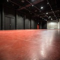 Empty red concrete floor and blurred wall background Royalty Free Stock Photo