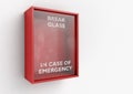 Break In Case Of Emergency Red Box Royalty Free Stock Photo