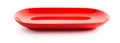 empty red plate isolated on a white Royalty Free Stock Photo