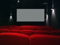 Empty red seats in cinema Royalty Free Stock Photo