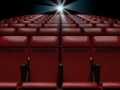 Empty red seats in cinema Royalty Free Stock Photo