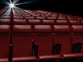 Empty red seats in cinema Royalty Free Stock Photo