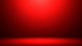Empty Red Studio Room Background with Spotlight Gradient for Product Royalty Free Stock Photo