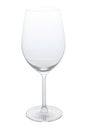 Empty red wine glass with clipping path, isolated on white back Royalty Free Stock Photo