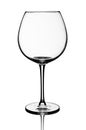 Empty red wine glass isolated over white background Royalty Free Stock Photo