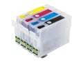 Empty refillable cartridges for colour inkjet printer