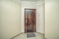 Empty residential house entrance with closed doors Royalty Free Stock Photo