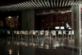 Empty restaurant with empty chairs