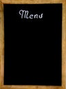 Empty restaurant menu