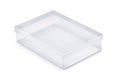 Empty retail transparent plastic packaging box Royalty Free Stock Photo