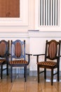Empty retro classic chairs, interior