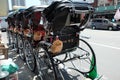 Empty Rickshaw In The Streets Of Tokyo, Japan.