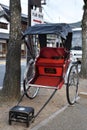 Empty rickshaw in the streets of Nara, Japan